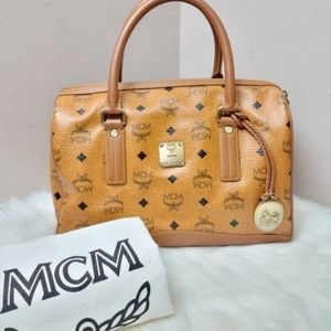 100% Authentic congnac MCM satchel Bag